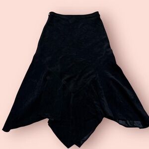 Whimsigoth Black Larry Levine Black Handkerchief Asymmetrical Hem Skirt